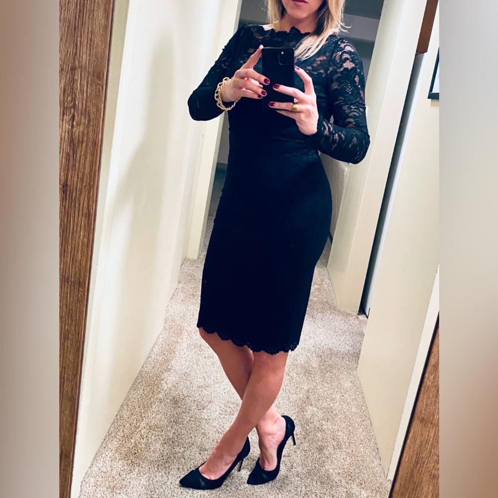 Lulus Black Lace Dress - Size L